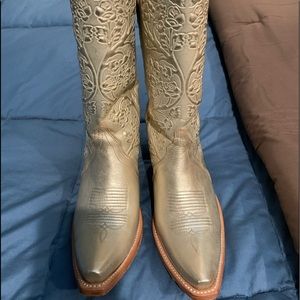 Beautiful light gold western boots